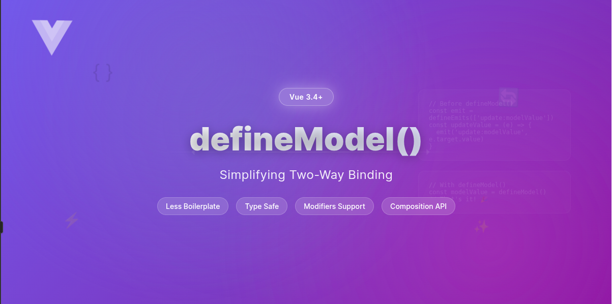 Vue 3.4+ defineModel(): Simplifying Two-Way Binding